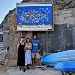 Un mural reivindicativo para reclamar la protección del medio marino toma Cala Banyalbufar