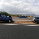 Tres vehículos colisionan en la Autopista de Inca