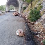 Desprendimientos de piedras en la carretera de la Serra de Tramuntana
