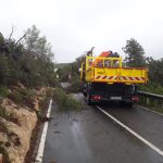 Las lluvias provocan el cierre de varias carreteras en Eivissa