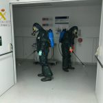 La Guardia Civil desinfecta el hospital de Can Misses
