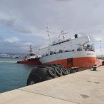 Se hunde un barco de mercancías en el puerto de Palma