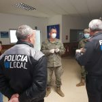 Efectivos del Ejército de Tierra informan sobre desinfección en la Policía Local y los Bomberos de Palma