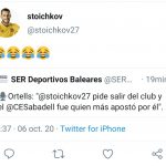 ... y Stoichkov responde a Ortells en Twitter y después lo borra