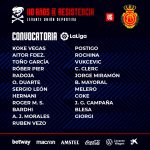 Paco López ofrece la lista de convocados para medirse al RCD Mallorca