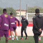 El Mallorca prepara el partido de Guijuelo sobre césped artificial