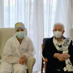 Araceli, de 96 años, la primera persona vacunada contra la Covid-19 en España