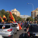 Más de 400 vehículos participan en una marcha motorizada en Palma a favor de la unidad de España
