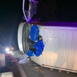 Rescatado un conductor de su furgoneta tras volcar en una carretera de Formentera