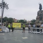 30 personas se concentran este sábado en Palma para reclamar un transporte descarbonizado y eficiente