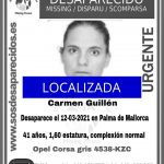 Localizan a la mujer desaparecida el pasado 12 de marzo en Palma
