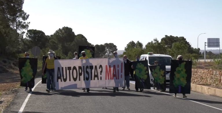 autopista mai, protesta llucmajor-campos