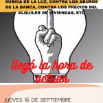 Manifestación en Palma el 16 de septiembre contra la subida del precio de la electricidad