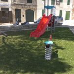 El Ajuntament de Ses Salines rehabilita la plaza de Ses Creus y su zona de parque infantil