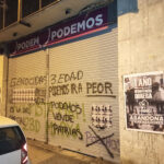 El grupo Esperanza Obrera empapela las sedes de los partidos de Cort "por abandonar a los trabajadores"