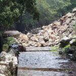 Un 'misteri' del Rosari de Lluc colapsa por las lluvias torrenciales de Blas