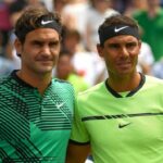 Novak Djokovic y Roger Federer dan la enhorabuena a Rafel Nadal