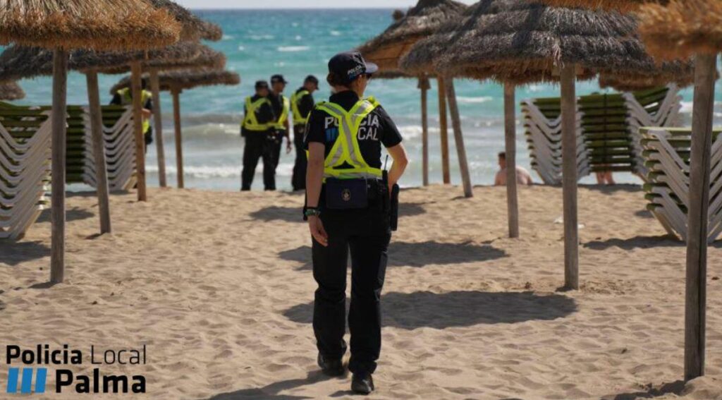 policia local palma, playas