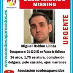 Buscan a un hombre de 34 años desapecido en Palma desde el 24 de diciembre