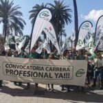El sindicato CSIF protesta para exigir que se convoque la carrera profesional