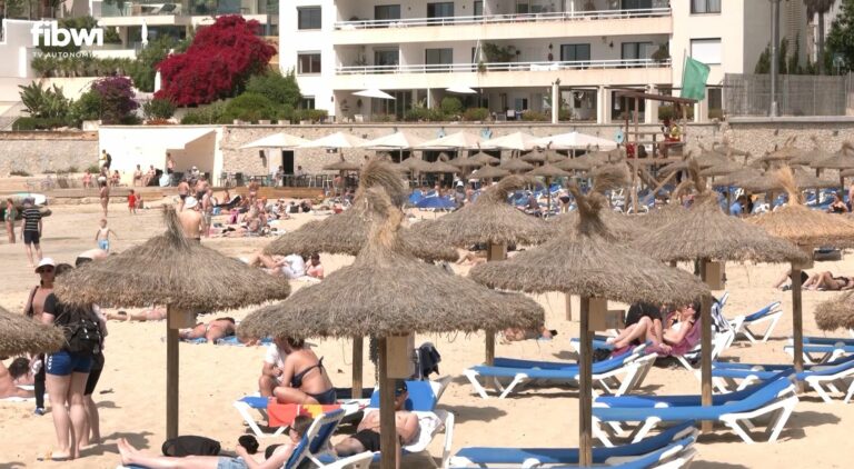 playa, cala mayor, palma, turistas, calor