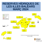Las reservas hídricas de Baleares mejoran ligeramente en marzo, alcanzando el 56%