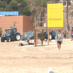 Los equipos de limpieza del Ayuntamiento de Palma recogen toneladas de basura tras la noche de San Juan