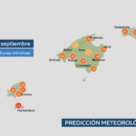 Temperaturas suaves y posibilidad de chubascos en Baleares para este miércoles