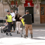 Control y vigilancia de patinetes eléctricos y bicicletas en la Plaza de España de Palma