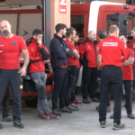 Recibimiento del primer dispositivo de los Bomberos de Mallorca enviado a Valencia